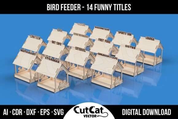 Comedero Para Pajaros Con Inscripciones Divertidas Creativo Digital