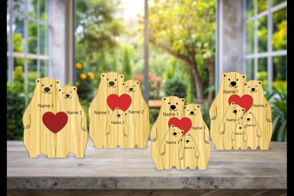 Rompecabezas Personalizado De La Familia De Osos Creativo Digital