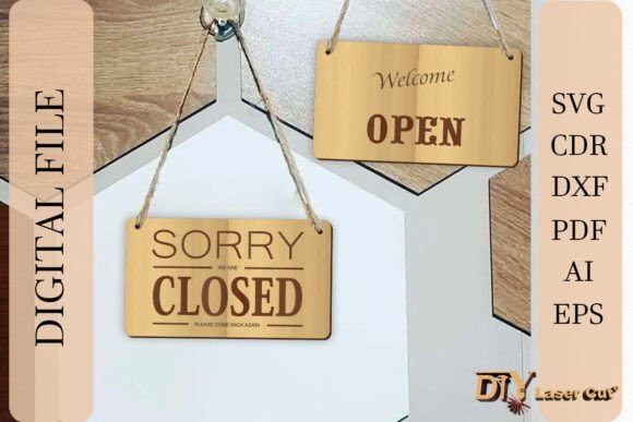 Senal Reversible De Puerta Abierta Cerrada Creativo Digital