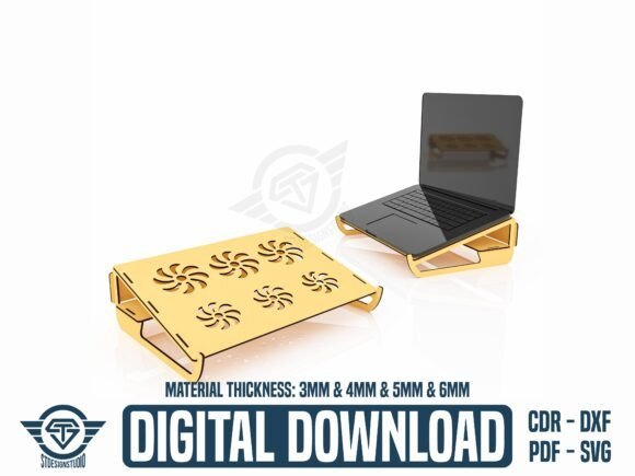 Soporte De Computadora Portatil Creativo Digital