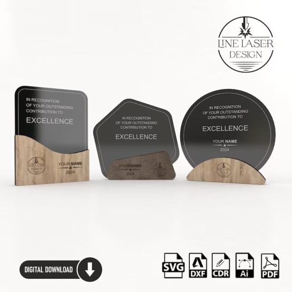 Trofeo De Premios En 3 Disenos Diferentes Creativo Digital